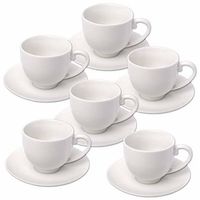Set van 6x stuks Espresso koffie kop- en schotels - Koffie- en theeglazen - thumbnail