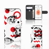 Telefoonhoesje met Naam Apple iPhone 5 | 5s | SE Skull Red - thumbnail