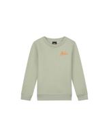 Malelions Sweater signature gestreept - Zeegras / Oranje