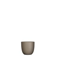 Bloempot Pot rond es/7 tusca 7.5 x 8.5 cm taupe mat Mica - Mica Decorations