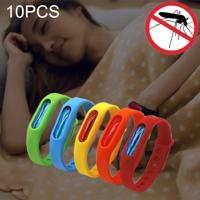 10 stuks anti-Mosquito siliconen afstotend armband gesp armband bugs weg geschikt voor kinderen en volwassenen lengte: 23cm willekeurige kleur leve
