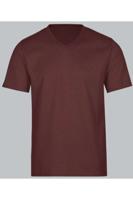 TRIGEMA Regular Fit T-Shirt Henley kraag bruin, Effen - thumbnail