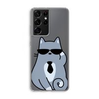 Cool cat: Samsung Galaxy S21 Ultra Transparant Hoesje