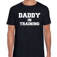 Daddy in training t-shirt zwart voor heren - Aanstaande papa cadeau - thumbnail