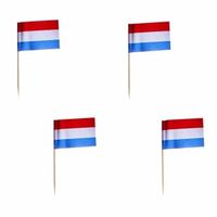 Cocktailprikkers Nederland - 1000x - rood/wit/blauw - 8cm - Holland vlaggetjes