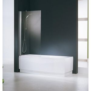 Novellini Aurora badklapwand 1 delig 70x150cm mat-chroom profiel en helder glas auroran170-1b