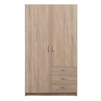 Leen Bakker - Kledingkast Varia 2-deurs - Licht Eiken - 175x97x50 Cm - Spaanplaat - Bruin