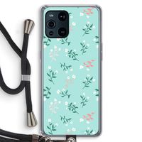 Small white flowers: Oppo Find X3 Transparant Hoesje met koord