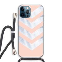 Marmeren pijlen: iPhone 12 Pro Max Transparant Hoesje met koord