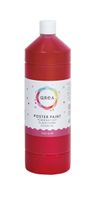 Plakkaatverf Qrea primair rood 1000ml