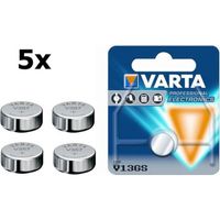 5 Stuks - Varta V357 145mAh 1.55V knoopcel batterij