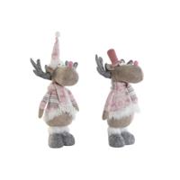 Kerstversiering DKD Home Decor Multicolour Rendier 16,5 x 11,4 x 40,6 cm (2 Stuks)