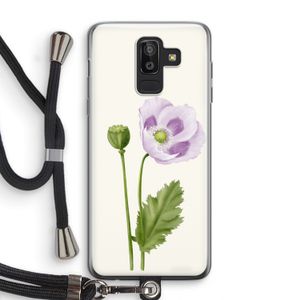 Purple poppy: Samsung Galaxy J8 (2018) Transparant Hoesje met koord