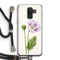 Purple poppy: Samsung Galaxy J8 (2018) Transparant Hoesje met koord