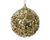 Kerstbal foam d8 cm licht goud I kerst - Decoris
