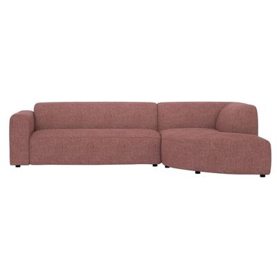 Leen Bakker - Hoekbank Astoria Rechts - Morbi - Oud - Stof - Roze - 189x283x72 Cm