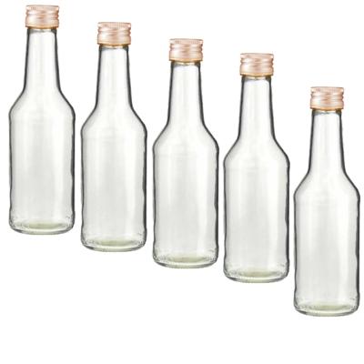 Fles - 70x stuks - met schroefdop - transparant - 200 ml - glas
