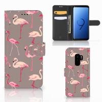 Samsung Galaxy S9 Plus | Telefoonhoesje | Met pasjeshouder | Flamingo
