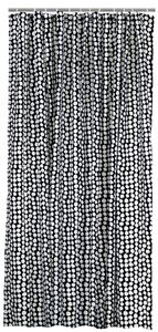 HEMA Douchegordijn 180x200cm Textiel Zwart/wit (zwart/wit)