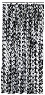HEMA Douchegordijn 180x200cm Textiel Zwart/wit (zwart/wit)