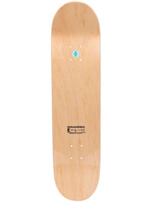 Maharishi planche de skateboard à logo imprimé - Marron