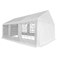 Vidaxl Tuinpaviljoen 3x6 M Pvc Wit - thumbnail