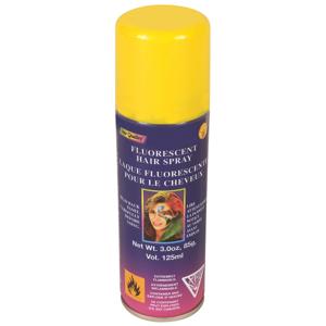 Haarverf/haarspray - neon geel - spuitbus - 125 ml - Carnaval - waterbasis