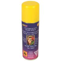 Haarverf/haarspray - neon geel - spuitbus - 125 ml - Carnaval - waterbasis