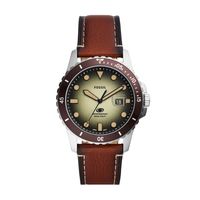 Horlogeband Fossil FS5961 Leder Bruin 22mm
