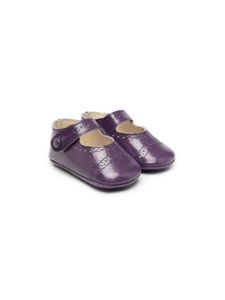 Pèpè chaussures pré-marche en cuir à découpes - Violet