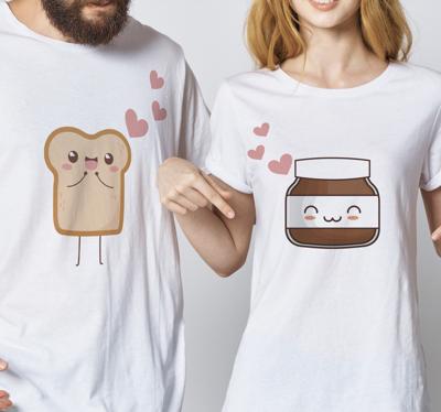 Couple T Shirts Brood en Nutella