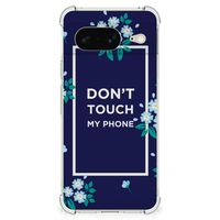 Google Pixel 8 Anti Shock Case Flowers Blue DTMP - thumbnail