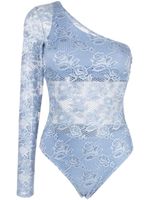 Fleur Du Mal body Rosalia en dentelle - Bleu