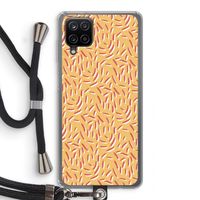 Camouflage: Samsung Galaxy A12 Transparant Hoesje met koord