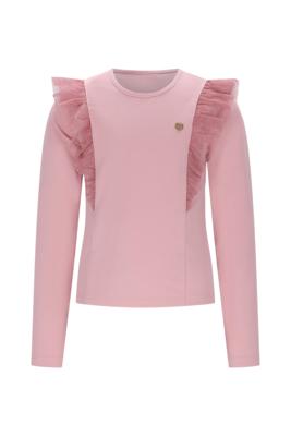 Le Chic winter t-shirt meisjes - roze - Nuffy - confetti-net