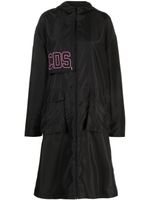 GCDS parka à logo brodé - Noir