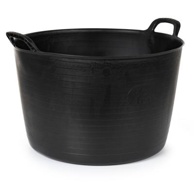Flexibele kuip of emmer - zwart - 75 liter - stevig kunststof - 58 x 55 cm - Extra groot