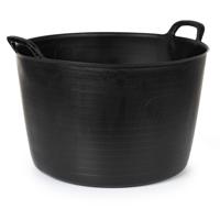 Flexibele kuip of emmer - zwart - 75 liter - stevig kunststof - 58 x 55 cm - Extra groot