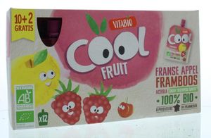 Vitabio Coolfruit appel framboos banaan acerola 90g bio (12 st)