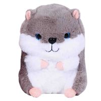 Pluche speelgoed knuffeldier Grijze hamster van 19 cm
