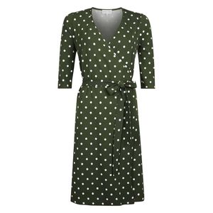 Roos Green Dots jurk 44