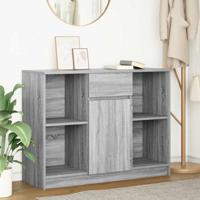 Dressoir met lade 101x35x76 cm spaanplaat grijs Sonoma