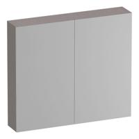 Brauer Impress Deluxe Spiegelkast - 80 cm - met interne en externe Verlichting - 2 Dubbelzijdige Spiegeldeuren - Timber Greige