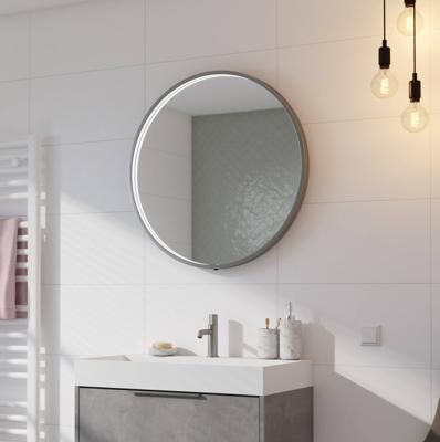 Ben Callisto ronde spiegel met LED verlichting en anti-condens Ø80cm geborsteld RVS