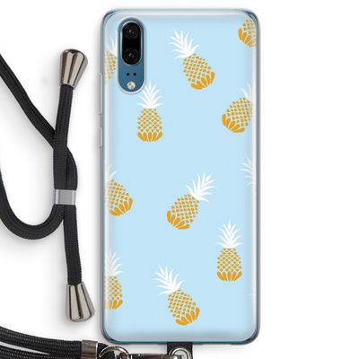 Ananasjes: Huawei P20 Transparant Hoesje met koord