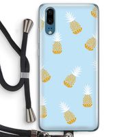 Ananasjes: Huawei P20 Transparant Hoesje met koord