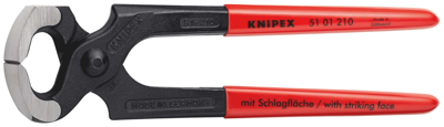 Knipex Hamerkoptang | Kunststof bekleed | Zwart geatramenteerd | Lengte 210 mm | Zelfbedieningskaart/blister - 51 01 210 SB