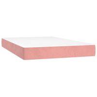 vidaXL Pocketveringmatras 120x200x20 cm fluweel roze