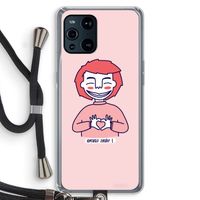 Hartje: Oppo Find X3 Pro Transparant Hoesje met koord