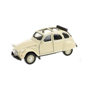 Modelauto Citroen 2CV cabrio creme wit 1:36